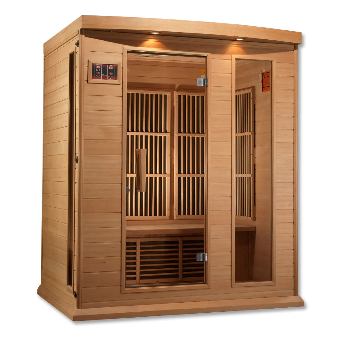 Maxxus Montilemar 3-Person Low EMF FAR Infrared Sauna — Canadian Hemlock (MX-K306-01)