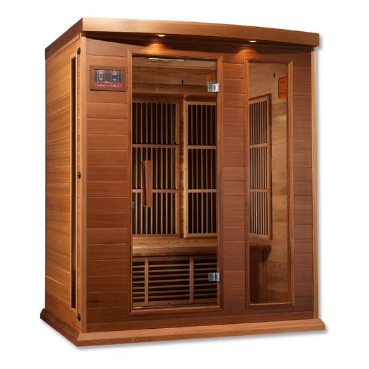 Maxxus Montilemar 3-Person Near-Zero EMF FAR Infrared Sauna — Canadian Hemlock (MX-K306-01-ZF)