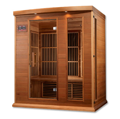Maxxus Montilemar 3-Person Near-Zero EMF FAR Infrared Sauna — Canadian Hemlock (MX-K306-01-ZF)