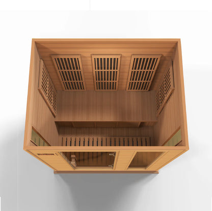 Maxxus Montilemar 3 Person Near Zero EMF FAR Infrared Sauna – Canadian Red Cedar MX-K306-01-ZF CED