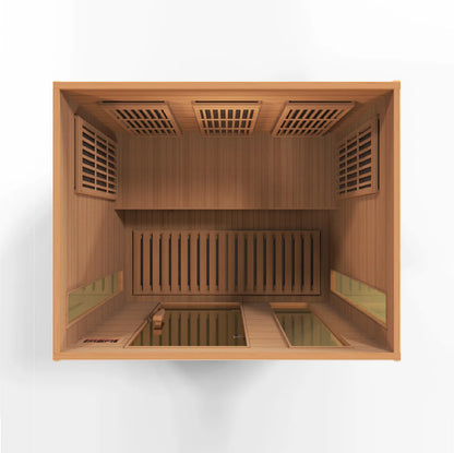 Maxxus Montilemar 3 Person Near Zero EMF FAR Infrared Sauna – Canadian Red Cedar MX-K306-01-ZF CED