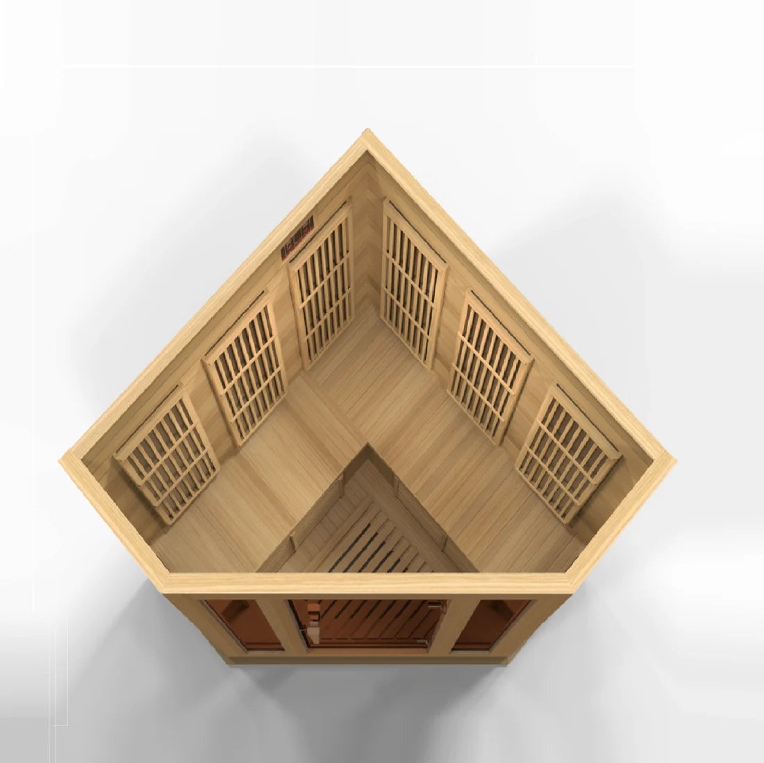 Maxxus Avignon 3 Person Corner Low EMF FAR Infrared Sauna Canadian Hemlock MX-K356-01