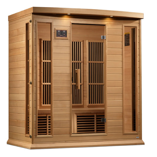 Maxxus Chaumont 4-Person Near-Zero EMF FAR Infrared Sauna — Canadian Hemlock (MX-K406-01-ZF)