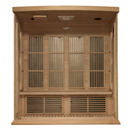 Maxxus Chaumont 4-Person Near-Zero EMF FAR Infrared Sauna — Canadian Hemlock (MX-K406-01-ZF)