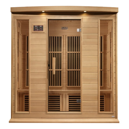 Maxxus Chaumont 4-Person Near-Zero EMF FAR Infrared Sauna — Canadian Hemlock (MX-K406-01-ZF)