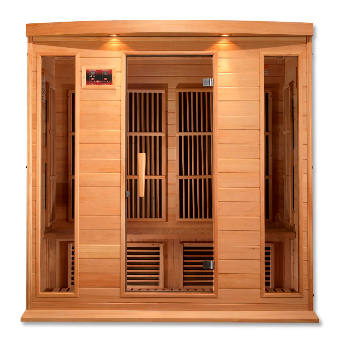 Maxxus Chaumont 4-Person Low EMF FAR Infrared Sauna — Canadian Hemlock (MX-K406-01)