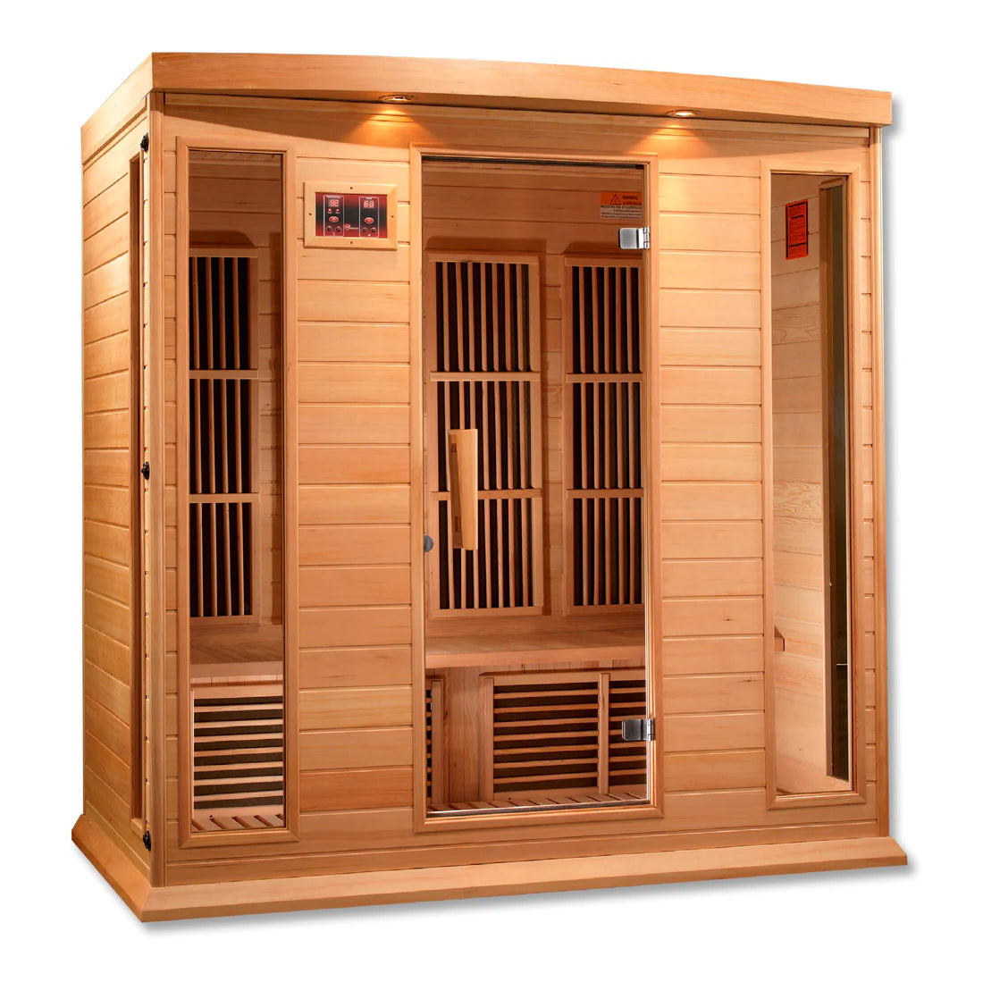Maxxus Chaumont 4-Person Low EMF FAR Infrared Sauna — Canadian Hemlock (MX-K406-01)