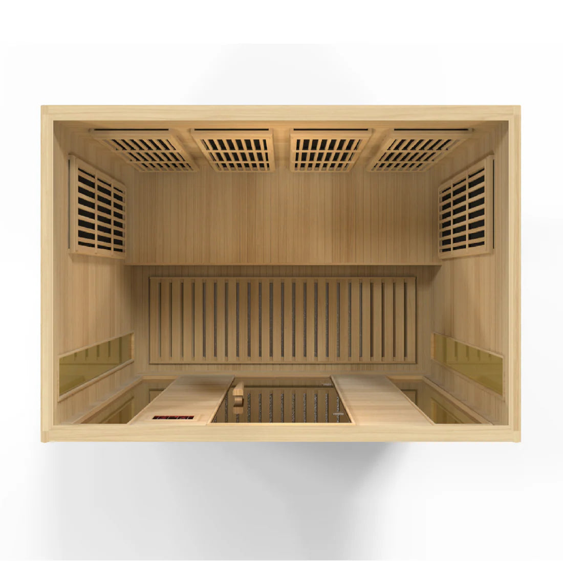 Maxxus Chaumont 4-Person Low EMF FAR Infrared Sauna — Canadian Hemlock (MX-K406-01)