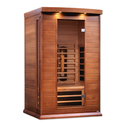 Maxxus Toulouse 2-Person Near-Zero EMF Full-Spectrum Infrared Sauna — Canadian Red Cedar (MX-M206-01-FS CED)
