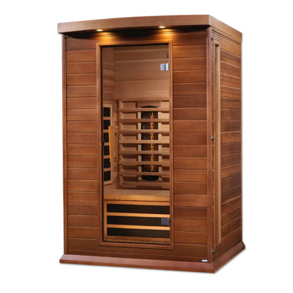 Maxxus Toulouse 2-Person Near-Zero EMF Full-Spectrum Infrared Sauna — Canadian Red Cedar (MX-M206-01-FS CED)