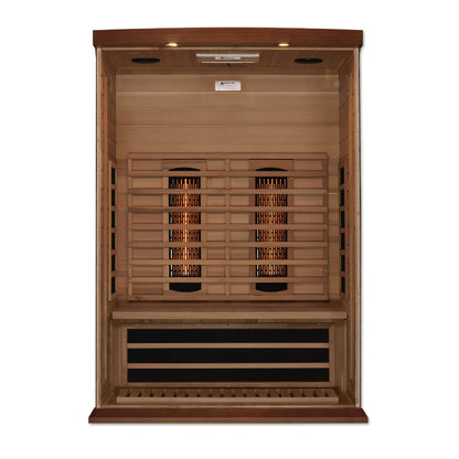 Maxxus Toulouse 2-Person Near-Zero EMF Full-Spectrum Infrared Sauna — Canadian Red Cedar (MX-M206-01-FS CED)