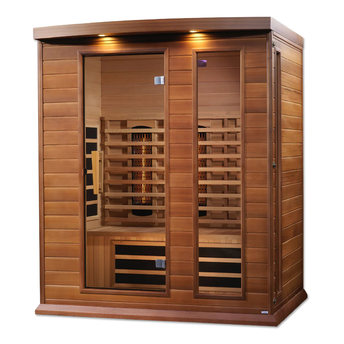 Maxxus Montilemar 3-Person Near-Zero EMF Full-Spectrum Infrared Sauna — Canadian Red Cedar (MX-M306-01-FS CED)