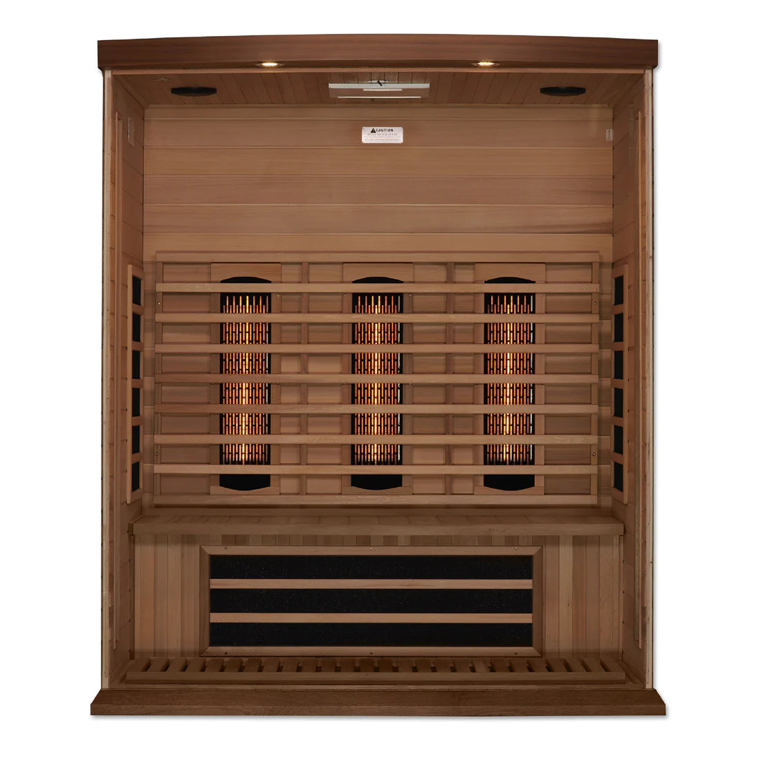 Maxxus Montilemar 3-Person Near-Zero EMF Full-Spectrum Infrared Sauna — Canadian Red Cedar (MX-M306-01-FS CED)