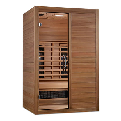 Maxxus Oasis 2-Person Near-Zero EMF Full-Spectrum Infrared Sauna — Canadian Hemlock (MX-S206-01-FS-PC)