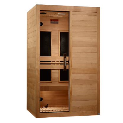 Maxxus Oasis 2-Person Low EMF FAR Infrared Sauna — Canadian Hemlock (MX-S206-01)