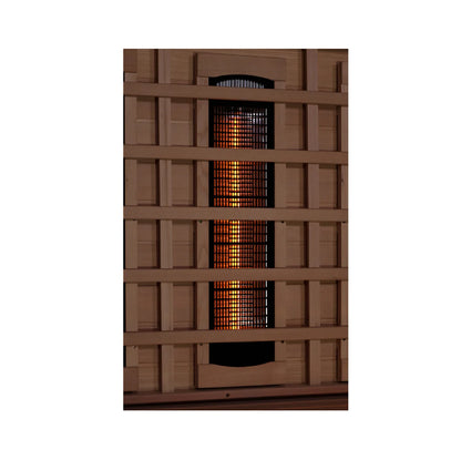Golden Designs Eclipse 3 Person Near Zero EMF Full Spectrum Infrared Sauna with Himalayan Salt Bar GDI-8230-01