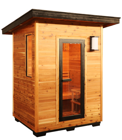 SunRay Seneca 3-Person Outdoor Traditional Sauna | 6kW Harvia Heater | Red Cedar
