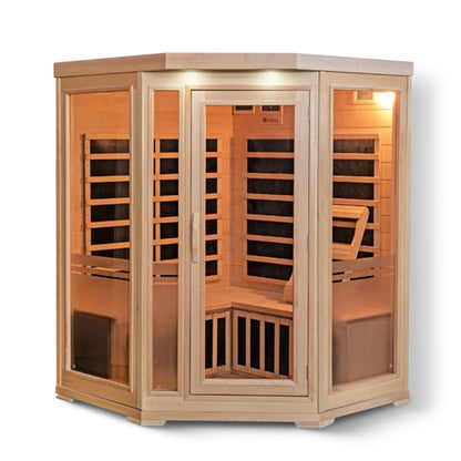 Sonoma 3-Person Hemlock Corner Infrared Sauna