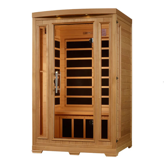 Pro 6 Amanda Elite 2-Person Near-Zero EMF FAR Infrared Sauna — Bronze Privacy Glass (P6-H206-02)