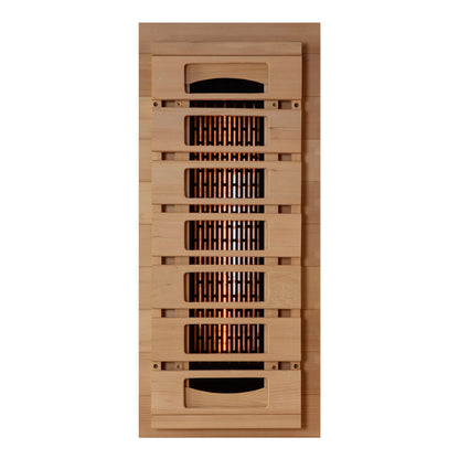 Golden Designs Aurora 1-Person Near-Zero EMF Full-Spectrum Infrared Sauna — Canadian Hemlock (GDI-8010-03)