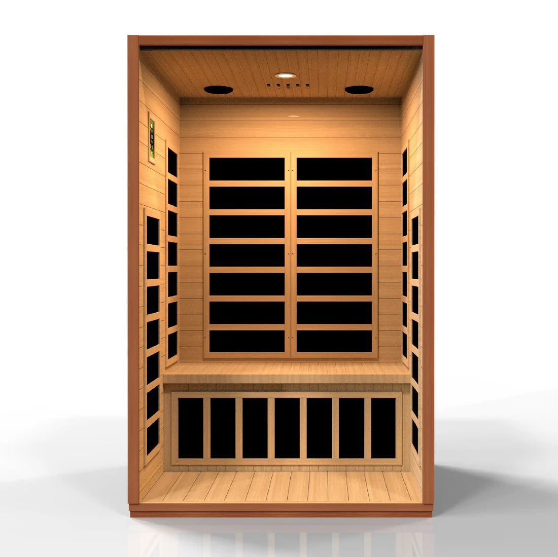 Dynamic Cardoba 2-Person Low EMF FAR Infrared Sauna — Natural Hemlock (DYN-6203-01)