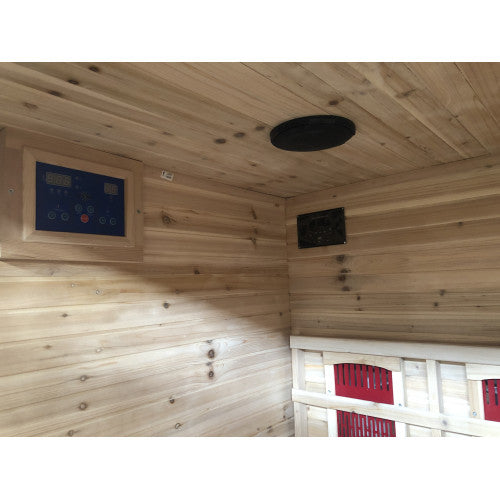 SunRay Cayenne 4-Person Outdoor Infrared Sauna | Ceramic Heaters | Weatherproof