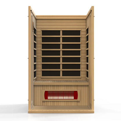 Maxxus Solstice 2-Person Low EMF FAR Infrared Sauna — Canadian Hemlock (MX-LS2-01)  Available Mid- October 2025 (Reserve your inventory early)