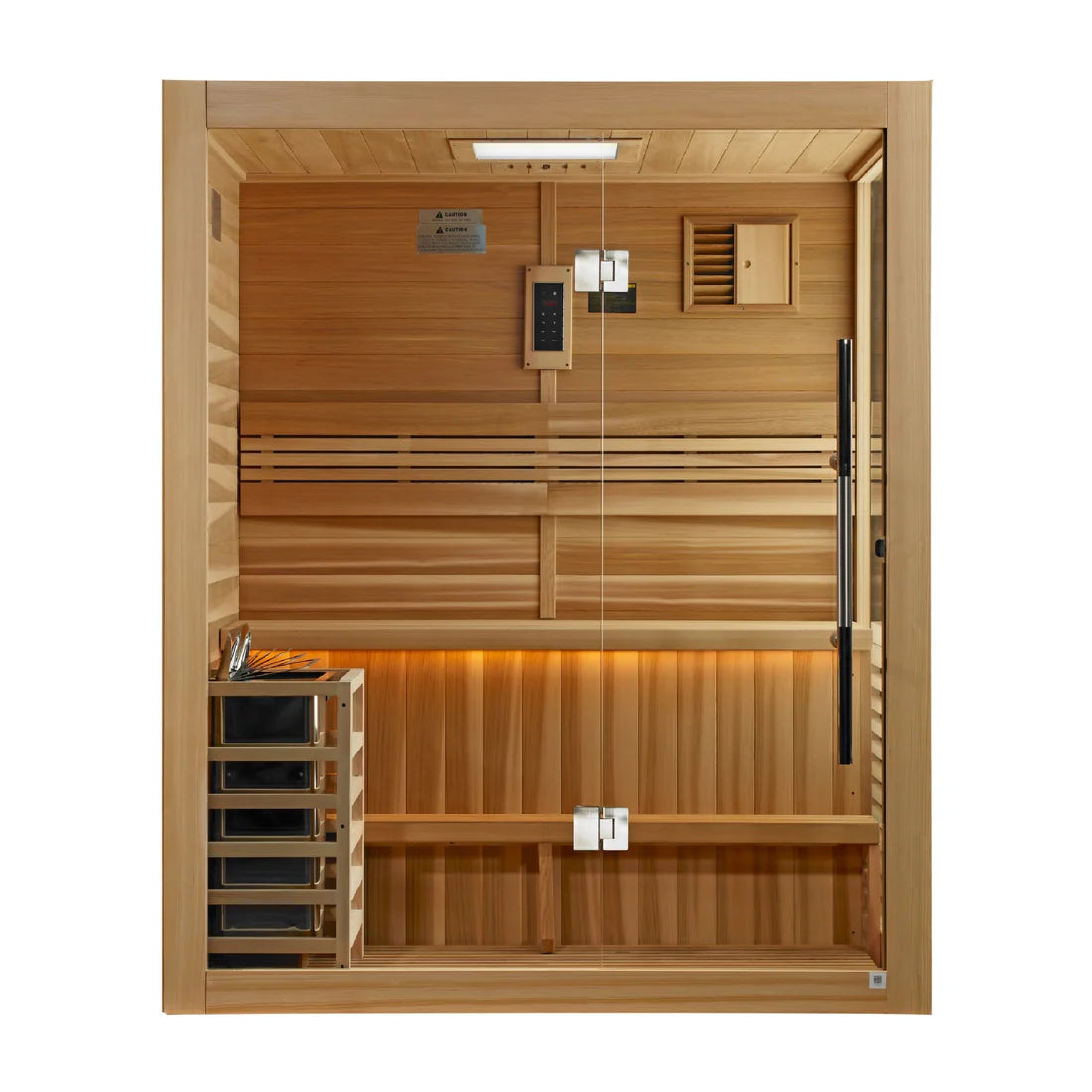Golden Designs Hanko 2-3 Person Traditional Sauna – Canadian Red Cedar Interior GDI-7202-01