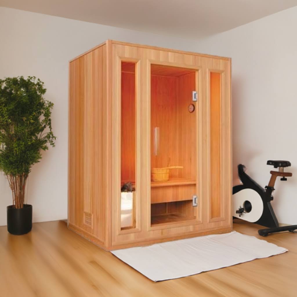 SunRay Southport 3-Person Traditional Sauna | 4.5kW Harvia Heater | Canadian Hemlock