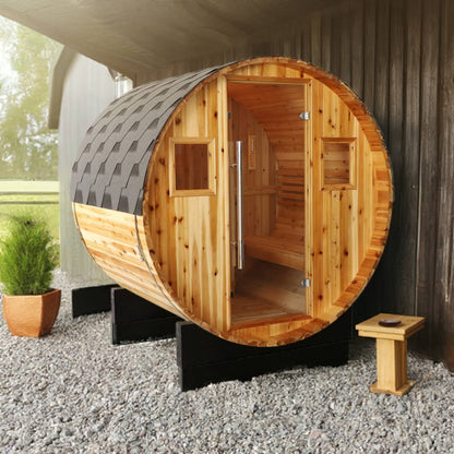 SunRay Solace 2-Person Traditional Barrel Sauna