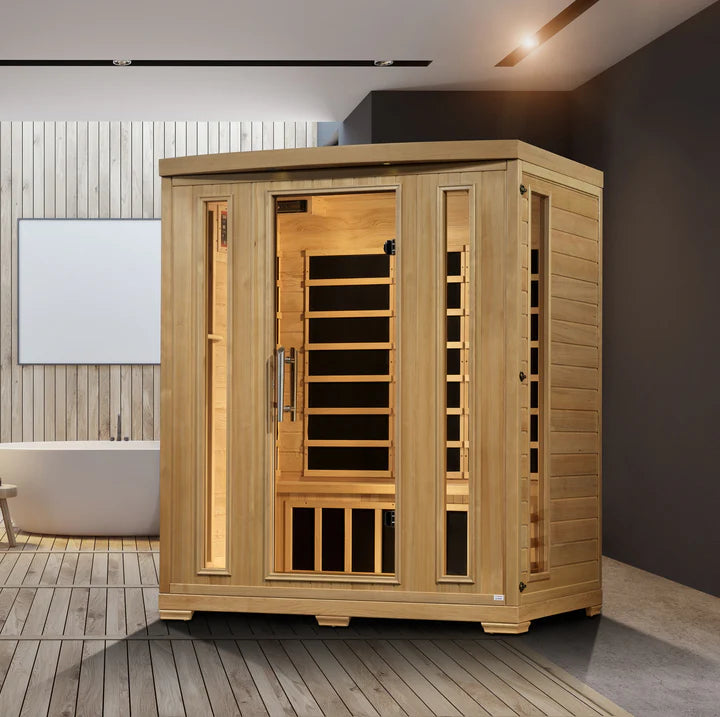 Pro 6 Melanie 3-Person Near-Zero EMF FAR Infrared Sauna — Canadian Hemlock (P6-H306-02)
