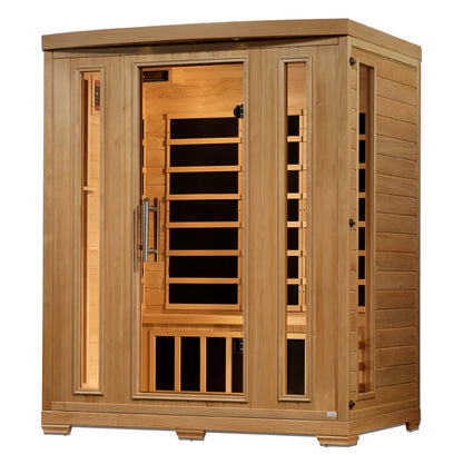 Pro 6 Melanie 3-Person Near-Zero EMF FAR Infrared Sauna — Canadian Hemlock (P6-H306-02)