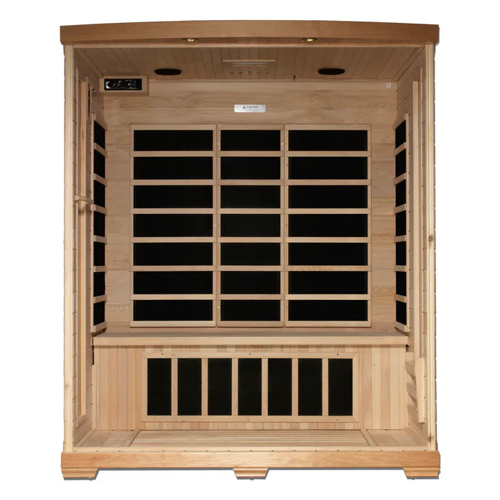 Pro 6 Melanie 3-Person Near-Zero EMF FAR Infrared Sauna — Canadian Hemlock (P6-H306-02)