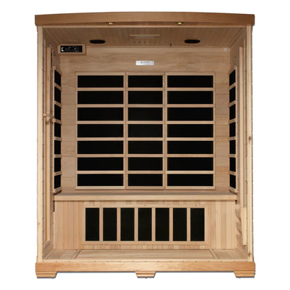 Pro 6 Melanie 3-Person Near-Zero EMF FAR Infrared Sauna — Canadian Hemlock (P6-H306-02)
