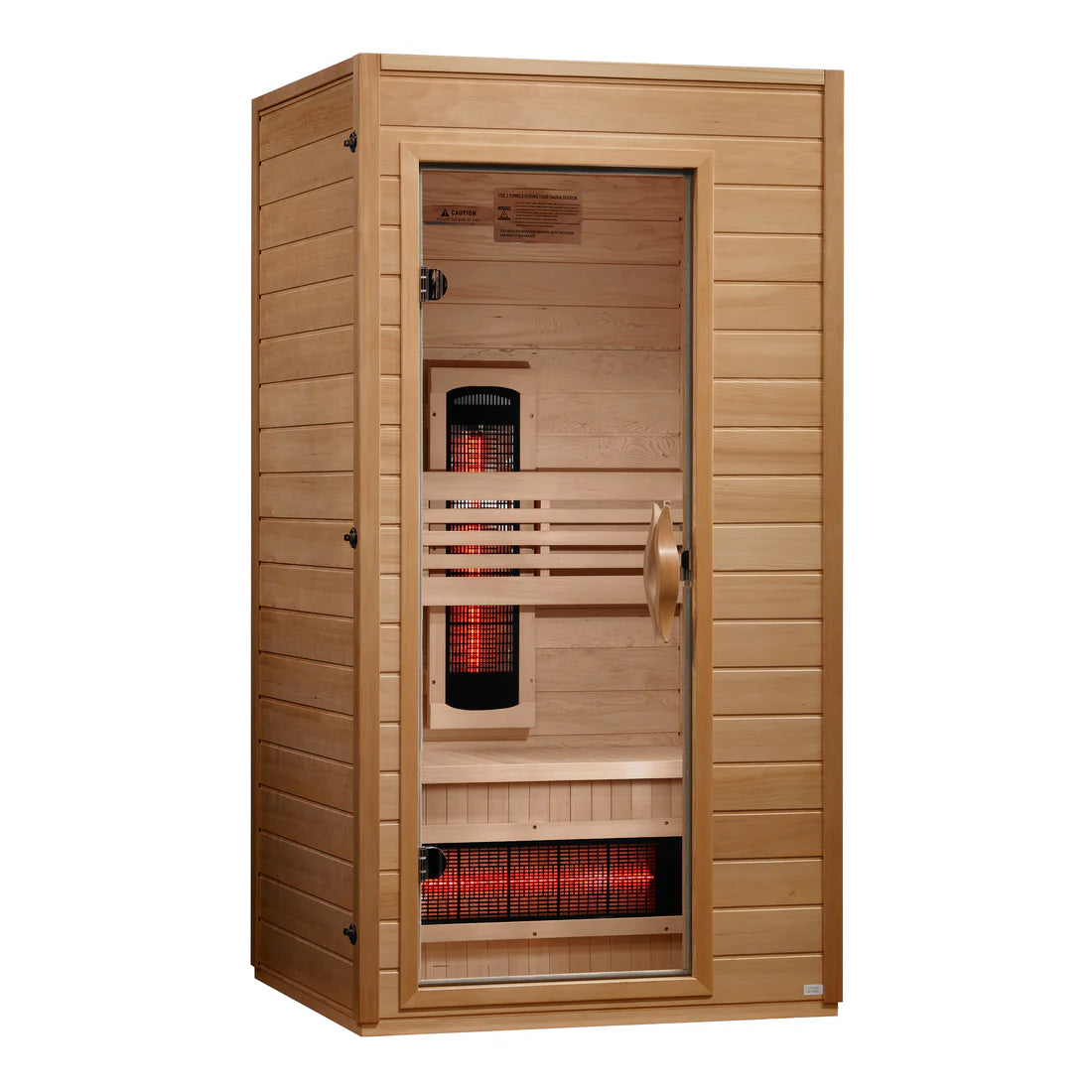 Dynamic Martin 1-2 Person Near-Zero EMF Full-Spectrum Infrared Sauna — Canadian Hemlock (DYN-6006-03-FS)