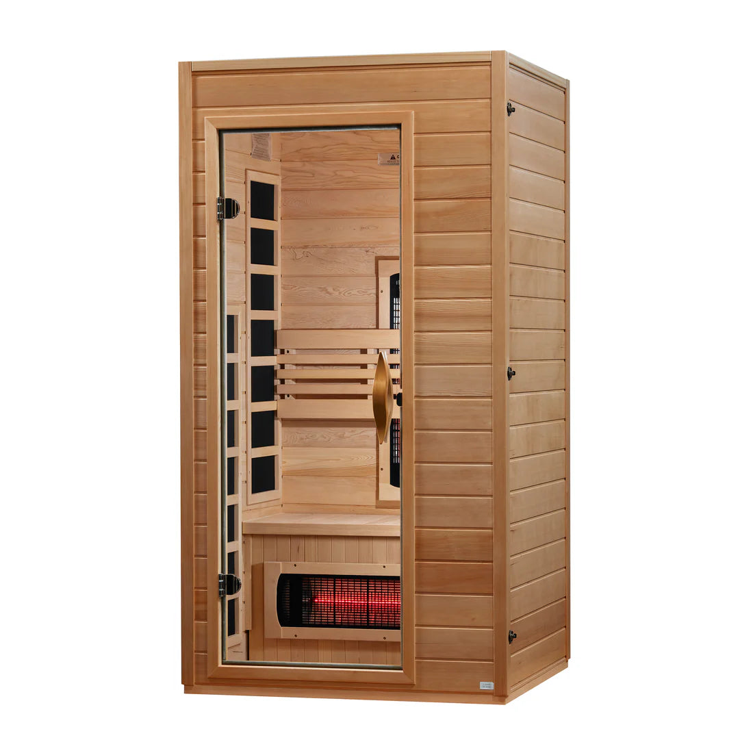 Dynamic Martin 1-2 Person Near-Zero EMF Full-Spectrum Infrared Sauna — Canadian Hemlock (DYN-6006-03-FS)