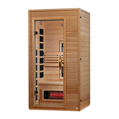 Dynamic Martin 1-2 Person Near-Zero EMF Full-Spectrum Infrared Sauna — Canadian Hemlock (DYN-6006-03-FS)