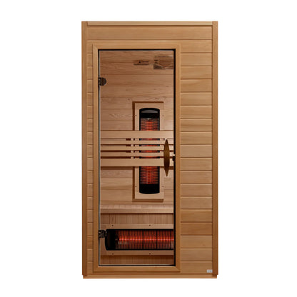 Dynamic Martin 1-2 Person Near-Zero EMF Full-Spectrum Infrared Sauna — Canadian Hemlock (DYN-6006-03-FS)