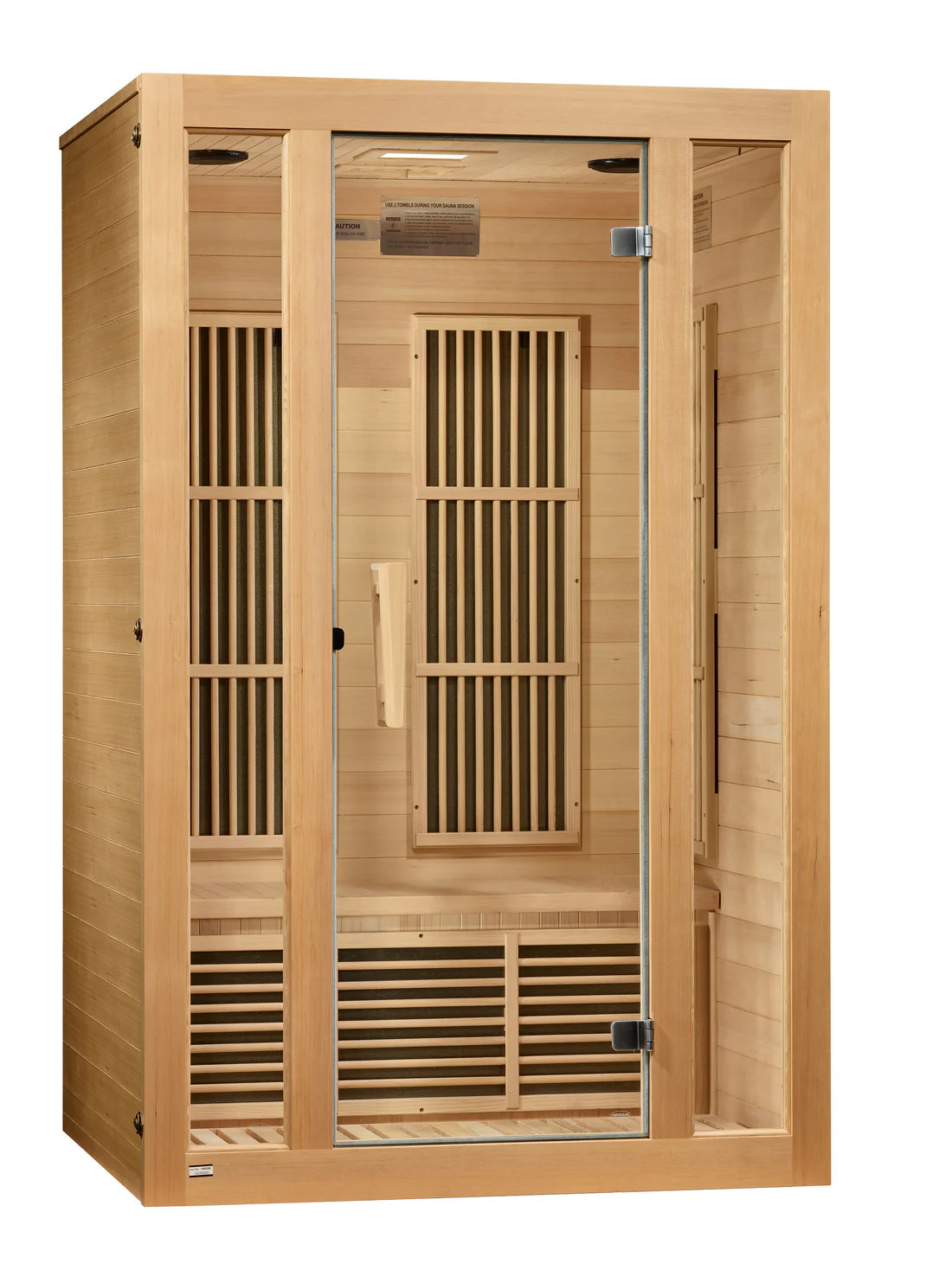 Maxxus Seattle 2-Person Near-Zero EMF FAR Infrared Sauna — Canadian Hemlock (MX-J206-01-ZF)