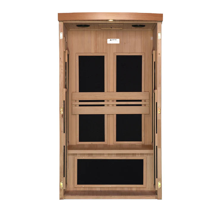 Pro 6 Natalie 1-Person Near-Zero EMF FAR Infrared Sauna — Canadian Hemlock (P6-5210-01)