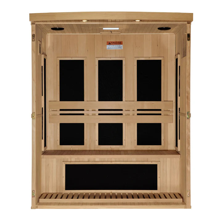 Pro 6 Lauren 3-Person Near-Zero EMF FAR Infrared Sauna — Canadian Hemlock (P6-5230-01)