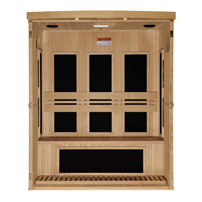 Pro 6 Lauren 3-Person Near-Zero EMF FAR Infrared Sauna — Canadian Hemlock (P6-5230-01)