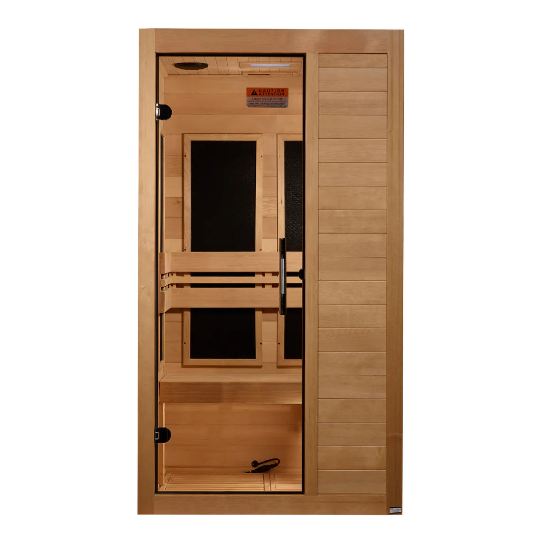 Maxxus Viveca Elite 1-Person Ultra-Low EMF FAR Infrared Sauna — Canadian Hemlock (MX-S106-01-ULEMF)