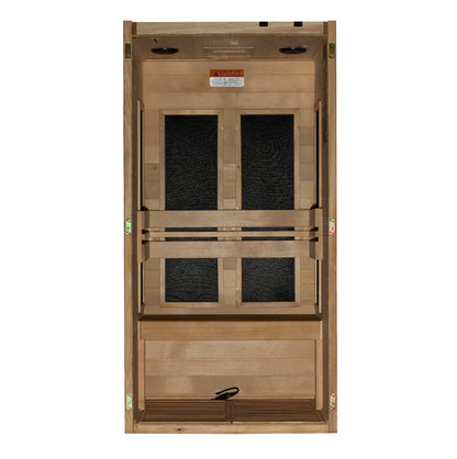 Maxxus Viveca Elite 1-Person Ultra-Low EMF FAR Infrared Sauna — Canadian Hemlock (MX-S106-01-ULEMF)