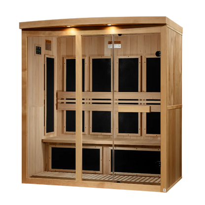 Pro 6 Sarah 4-Person Near-Zero EMF FAR Infrared Sauna — Canadian Hemlock (P6-5240-01)