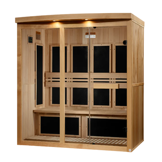Pro 6 Sarah 4-Person Near-Zero EMF FAR Infrared Sauna — Canadian Hemlock (P6-5240-01)