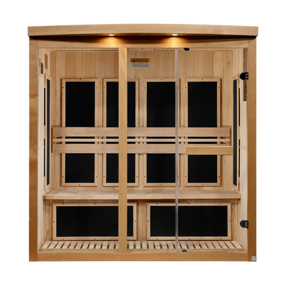 Pro 6 Sarah 4-Person Near-Zero EMF FAR Infrared Sauna — Canadian Hemlock (P6-5240-01)