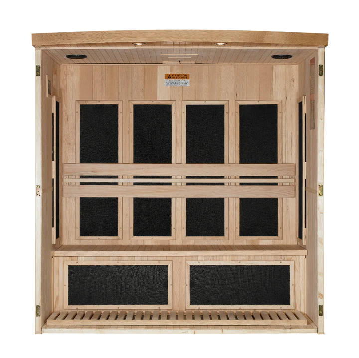 Pro 6 Sarah 4-Person Near-Zero EMF FAR Infrared Sauna — Canadian Hemlock (P6-5240-01)