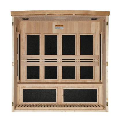 Pro 6 Sarah 4-Person Near-Zero EMF FAR Infrared Sauna — Canadian Hemlock (P6-5240-01)