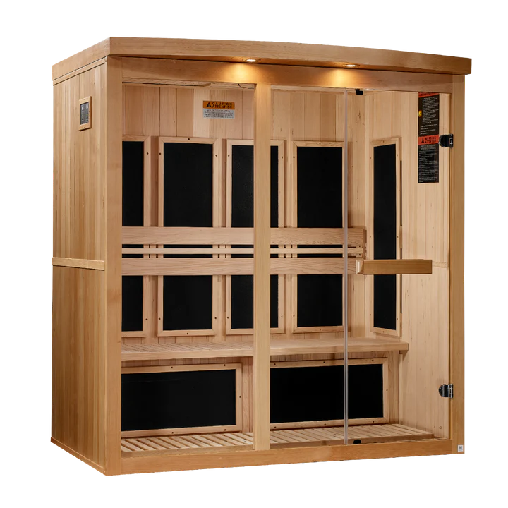 Pro 6 Sarah 4-Person Near-Zero EMF FAR Infrared Sauna — Canadian Hemlock (P6-5240-01)